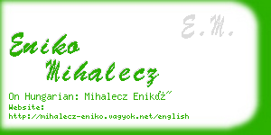 eniko mihalecz business card